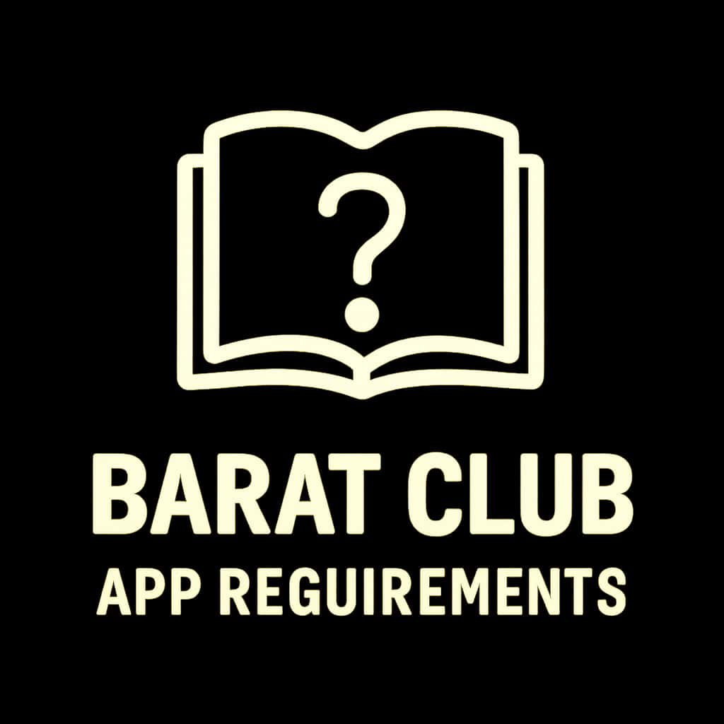 A badge icon for Barat Club App Requirements.