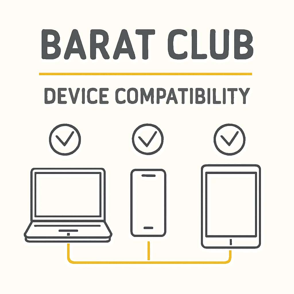 Diagram illustrating Barat Club Device Compatibility.