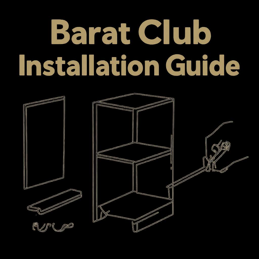 Illustration detailing the installation process of Barat Club.