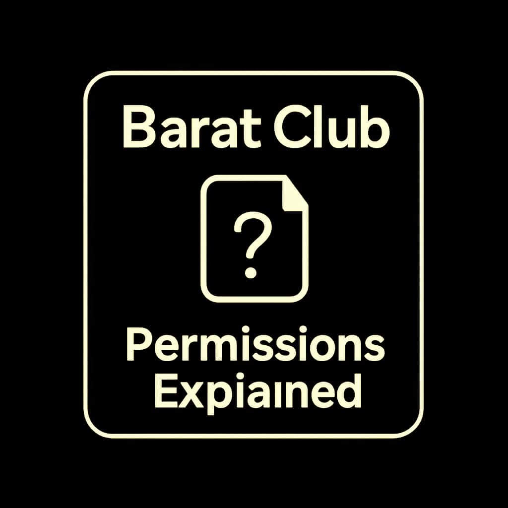 Icon representing permissions for the Barat Club app.