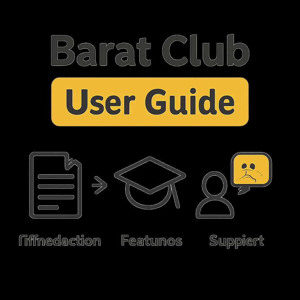 Illustration explaining installation steps for Barat Club.