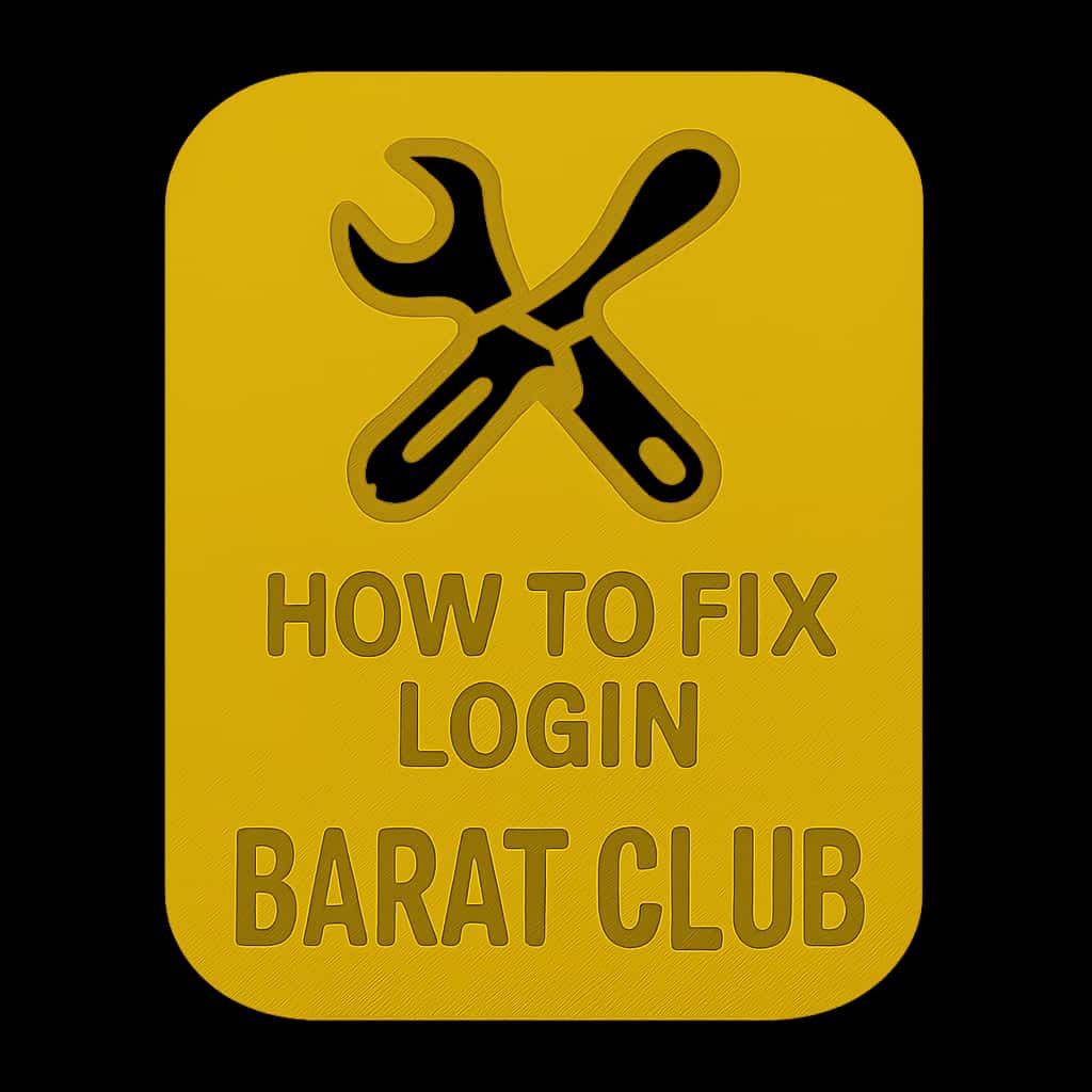 Icon representing guide for fixing login issues in Barat Club.