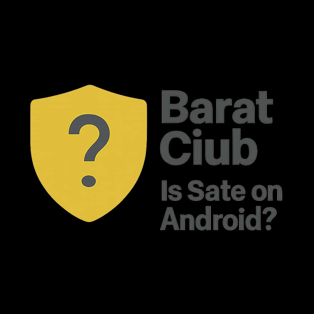 A badge symbolizing the safety of the Barat Club app for Android users.
