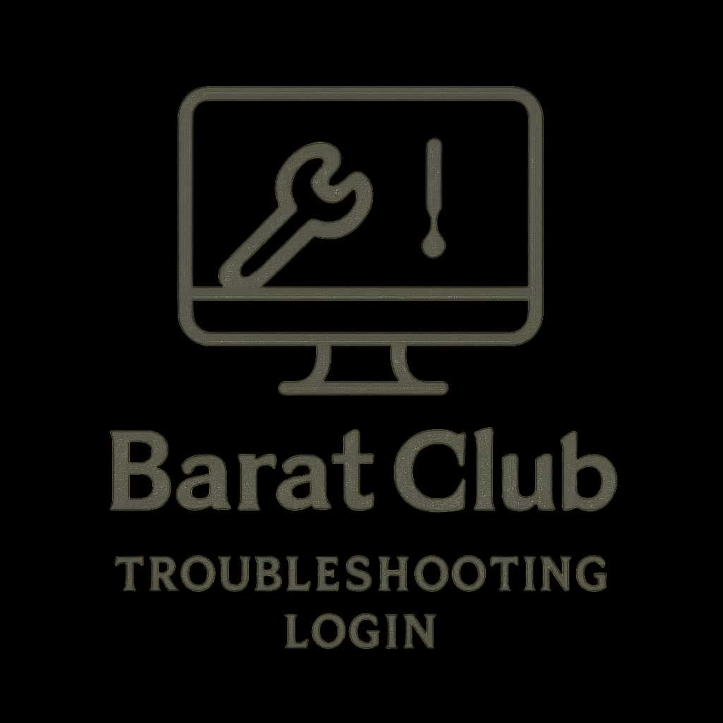 Icon representing login troubleshooting for Barat Club.