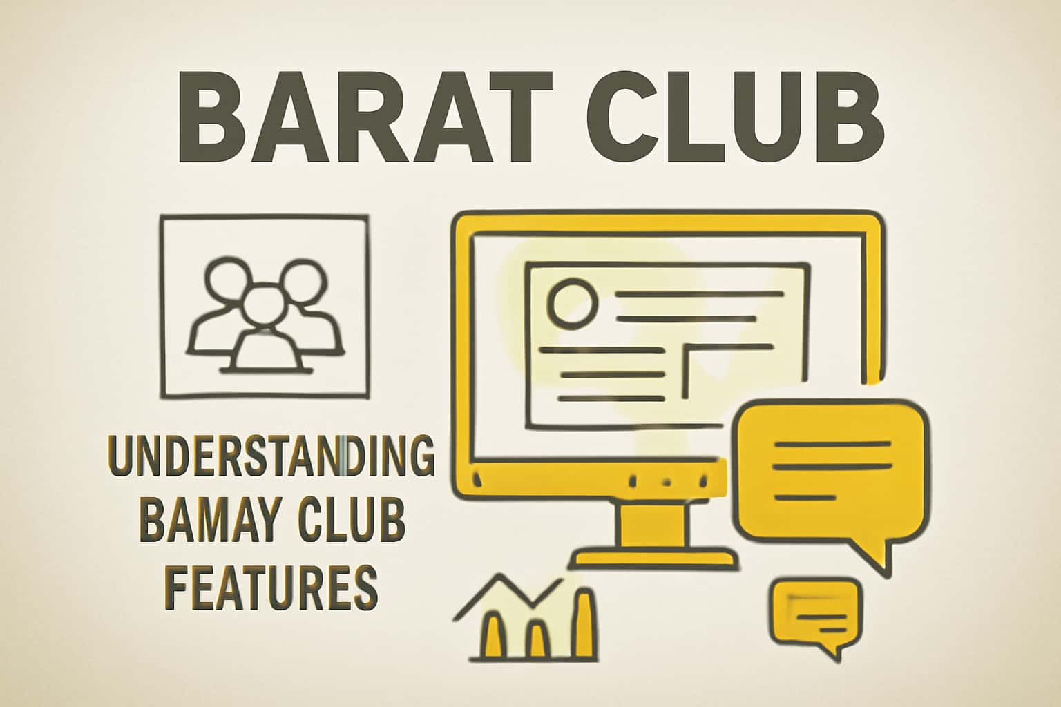 An informative graphic about the features of Barat Club.