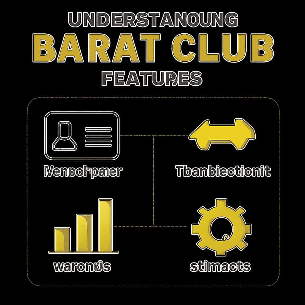 Diagram illustrating the features of Barat Club.